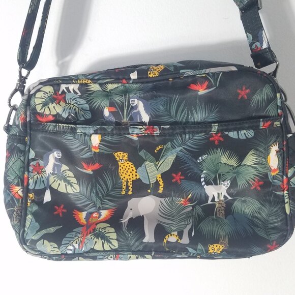 Lug Stretch Crossbody Bag - Wildlife Black Print, RFID Protection, Multiple Pockets, Adjustable Strap - View #13